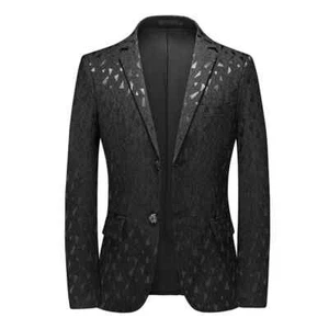 Men Formal Dinner Party Prom Coat Tops Fit Tuxedo Dress Jacket Suit Blazer - Picture 1 of 30
