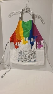 Disney Parks Tusche und Farbe Jugend Schürze Brer Hase Brer Fuchs-Fronttasche-Regenbogen - Bild 1 von 11