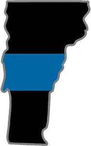 5" VT Vermont State Thin Blue Line Police Sheriff Sticker Law Enforcement - Foto 1 di 1