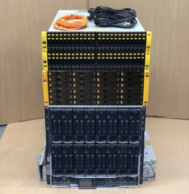 HP 3PAR 3 Tier 10GBit SAN 24x 200GB SSD 24x 600GB 24x 2TB BL460c Gen8 v2 2TB RAM - Image 1 of 4