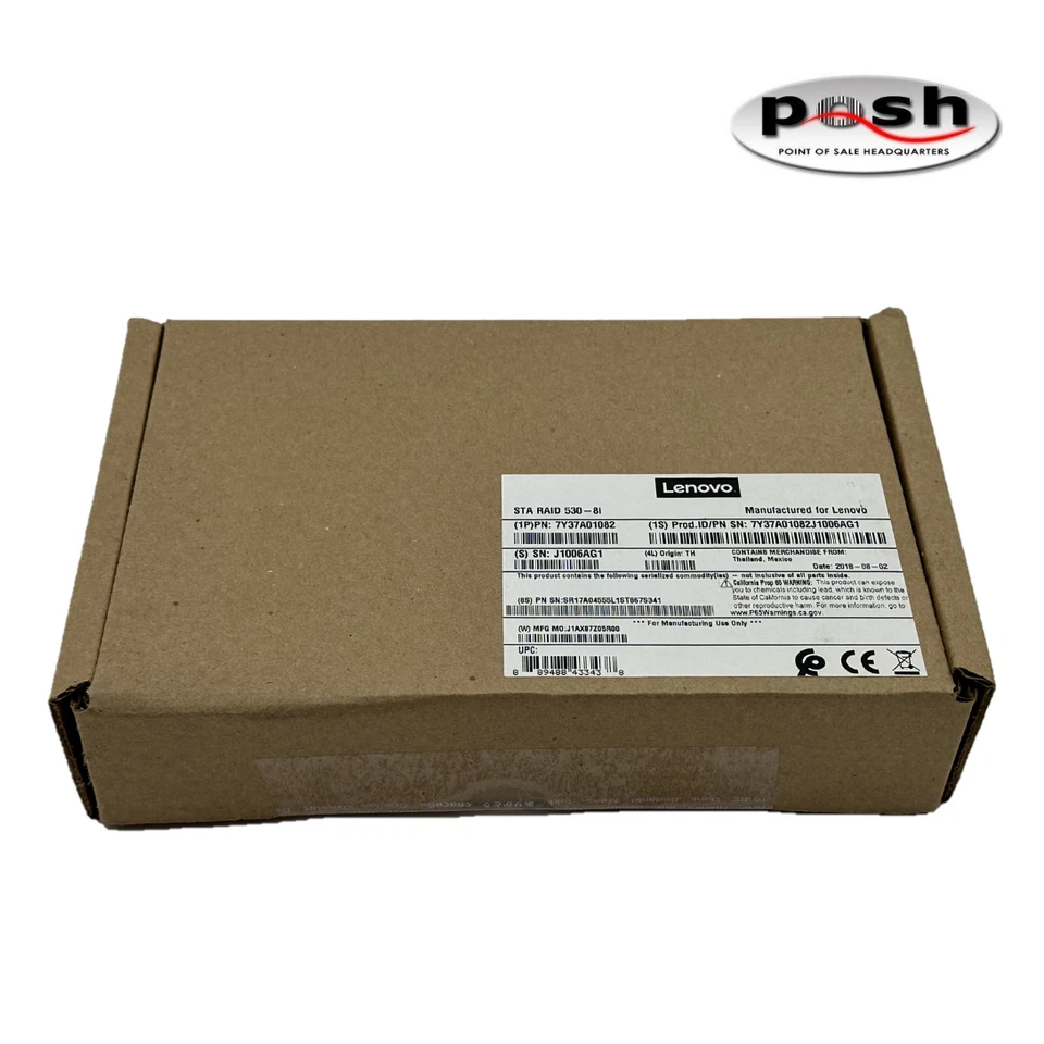 NEW Lenovo ThinkSystem RAID 530-8i 12GB Adapter Part Number: 7Y37A01082 - Image 1 of 4