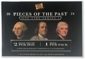 2024 Super Breaks Pieces of the Past One Time Series 1 Box with 2 Relics per Box - Picture 1 of 7
