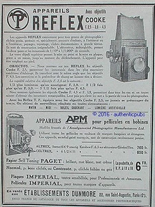 PUBLICITE REFLEX OBJECTIF COOKE APM APPAREIL PHOTO ALTREX DE 1927 FRENCH AD PUB - Imagen 1 de 1