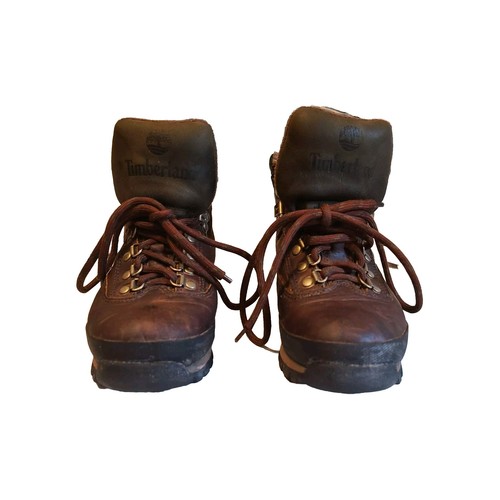 Stivali donna Timberland 95310 6M pelle escursionismo pelle marrone impermeabili usati