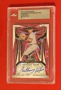 2023 LEAF METAL ANTHONY VOLPE AUTO 1/1 PRE-PRODUCTION PROOF CRYSTAL PINK - Picture 1 of 2