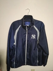 VTG REEBOK NEW YORK YANKEES GENUINE  LEAGUE MERCHANDISE M Windbreaker Jacket - Picture 1 of 7