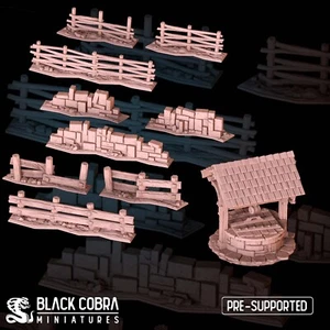 Dungeons & Dragons DND, RPG, Wargaming - Stone, Wood, Fences or Well - Dungeons - Picture 1 of 28