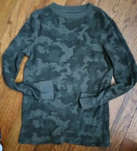 Boys Urban Pipeline Green Long Sleeve Ribbed Pullover Sweater 8 Small Camouflage - Picture 1 of 4