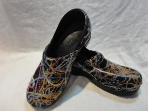 Zapatos para mujer Dansko talla 38/6/6,5 zuecos de hilo de confeti rosa/azul/multicolor - Imagen 1 de 8