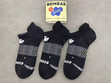 3 pairs Bombas Men's All-Purpose Performance Ankle Sock Size Large 9-13 Black