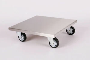 Möbelroller / Pflanzenroller (Profi) 40x40 cm, Edelstahl, 200kg, große Rollen - Bild 1 von 3