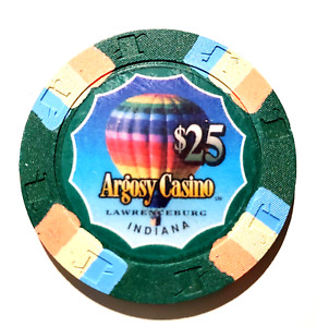 Argosy Casino $25 Poker Chip Lawrenceburg Indiana Hot Air Balloon 