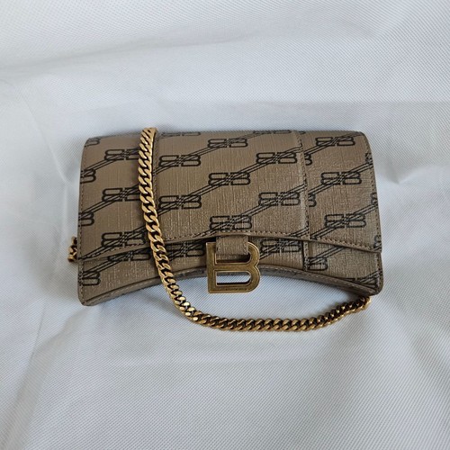 Balenciaga Clessidra WOC MarroneNero BB Monogramma Rivestito Tela