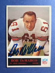 SIGNED Bob DeMARCO 1965 PHILADELPHIA FOOTBALL CARD AUTOGRAPHED - CARDINALS - Picture 1 of 3