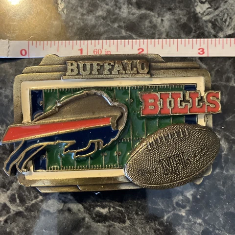 Vintage Buffalo Bills Football Belt Buckle NFL Cover