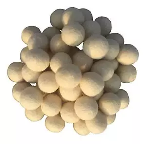 1.5cm 15mm Wool Felt Balls Beads Bulk Pompoms 100% Natural Wool Beige 150pcs - Picture 1 of 2