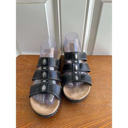 Sandali slip on donna Clarks collezione pelle testurizzata taglia 10 Sk2998