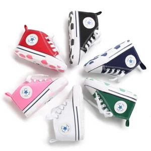 Baby Mädchen Jungen Schuhe weiche rutschfeste Sohle Neugeborene Stern Turnschuhe - Bild 1 von 29