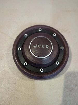 84-95 Jeep Cherokee Borgoña Botón Bocina XJ YJ CJ MJ Laredo Wrangler  Foto 1 de 4