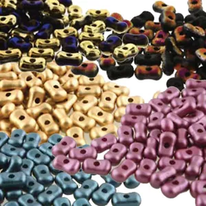 Farfalli 3.2x6.4mm Peanut Czech Glass Beads 19 grams U-Pick - Picture 1 of 8