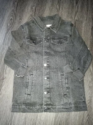 Niñas Justice Chaqueta Vaquera Lavada Negra Talla 10 Nueva  Foto 1 de 3