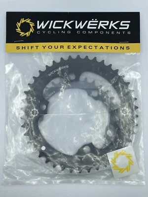 WICKWERKS CX Chainring Set 42/34t 2x11-Speed Shimano 4-Bolt 110mm BCD Compatible - Image 1 of 4