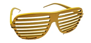 Occhiali vintage Macho Man Randy Savage gialli paralumi stile retrò anni 80 - Foto 1 di 3