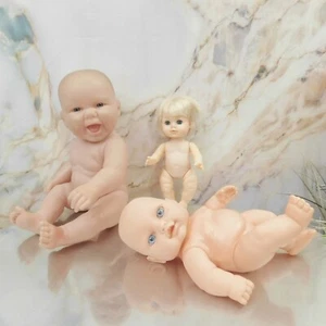 Menge 3 Baby Puppen Vinyl Puppe Kaukasisch 13" 9" & 7" 945 TRL-16 Berenguer Eugene - Bild 1 von 9