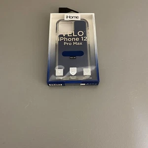 iHome Velo Premium Silicone Impact Case for iPhone 12 Pro Max Navy Blue - Picture 1 of 8