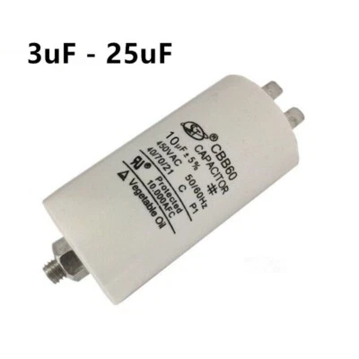 CBB60 3/4/5/6/8/10/12/14/15/16/18/20/25 uF MFD 450VAC START RUN MOTOR Capacitor - Image 1 of 4