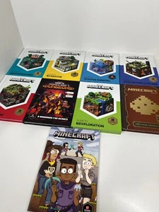 MINECRAFT guides book bundle hardcover Mojang 2018 Dungeons Ocean Nether End - Foto 1 di 21