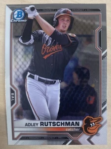 ADLEY RUTSCHMAN - 2021 Bowman Chrome Prospects #BCP-121 - BALTIMORE ORIOLES - Imagen 1 de 2