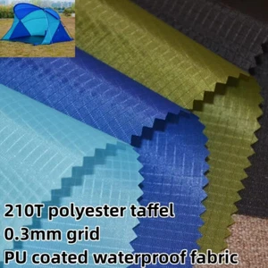 210T 3mm Cuadros Tafetán Impermeable Paraguas Tienda Tela Cometa Materiales Hágalo Usted Mismo. - Imagen 1 de 30