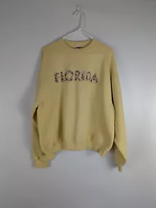 The Wildside Florida Seashell Spell Out Crewneck Sweatshirt Coastal Grandma - Picture 1 of 6