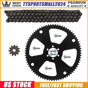 #35 Chain + 11T Front Sprocket + 75T Rear Sprocket For Go Kart Karting ATV Buggy - Picture 1 of 13