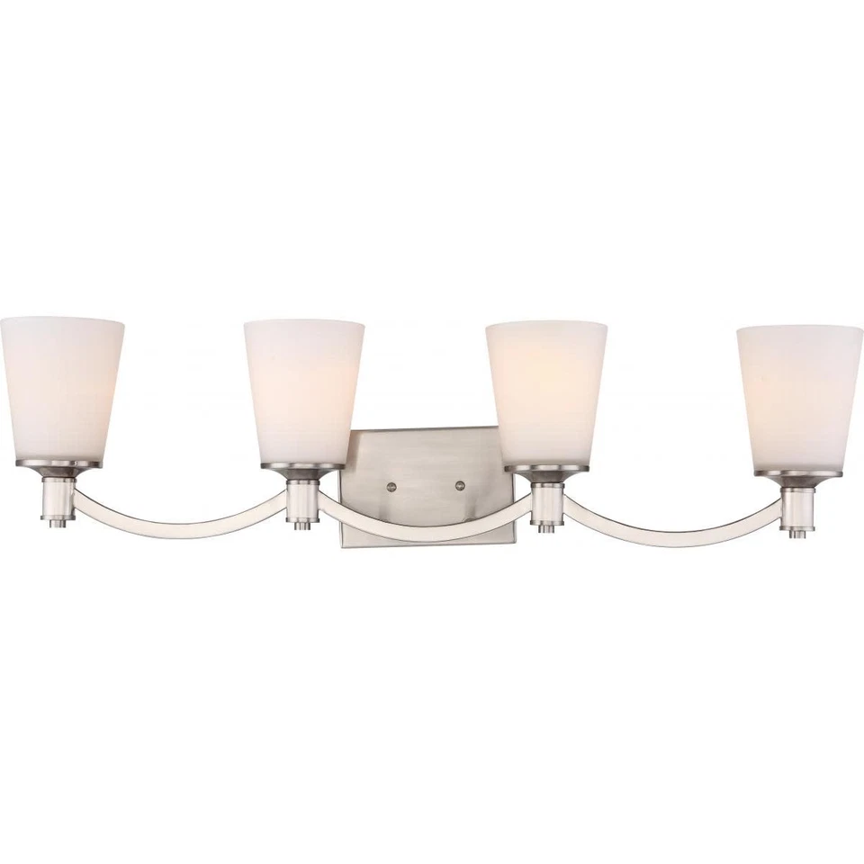 Nuvo Lighting 60/5874 Laguna 4 Light 33"W Bathroom Vanity Light - Nickel - Image 1 of 1