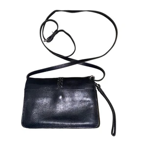 Bolso Organizador Bandolera Patricia Nash Bianco Cuero Trenzado Negro - Imagen 1 de 10