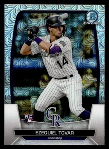 2023 Bowman Chrome #15 Ezequiel Tovar Mojo Refractor Rookie Rookie ROCKIES - Bild 1 von 2