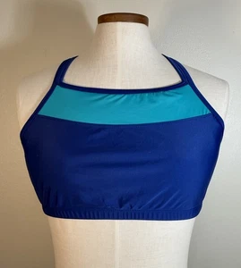 Top de bikini UV SKINZ para mujer 3XL UPF 50+ azul sujetador deportivo cáncer de piel acolchado FND - Imagen 1 de 5