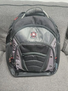 SwissGear Backpack Wenger Synergy 16'' Laptop Rucksack 26L Black Grey Red - Afbeelding 1 van 20