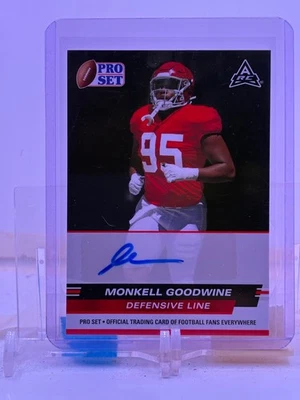 2022 Leaf Pro Set Draft RED AUTO #PSA-MG2 Monkell Goodwine - Image 1 of 2