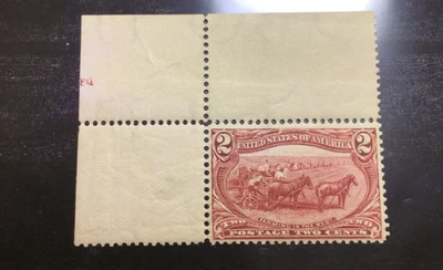 US Scott #286 Top Corner Position ⚠️Mint OG NH  2c TRANS-MISS EXPO.  SCV $72.50! - Image 1 of 2