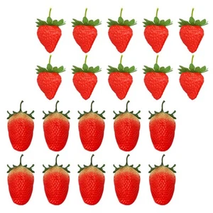 24 Pcs Simulated Strawberry Decoration Faux Fruit Realistic Decorative - Picture 1 of 12