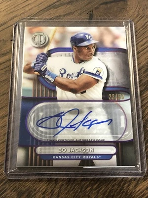 2024 Topps Tribute Bo Jackson Blue Auto Color Match Royals On Card Auto /50 - Image 1 of 4