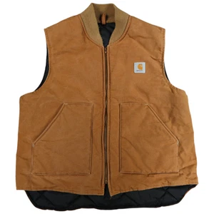 Vintage Carhartt Herren Weste Jacke Duck Canvas 90s Größe XL Braun Made in USA - Bild 1 von 8