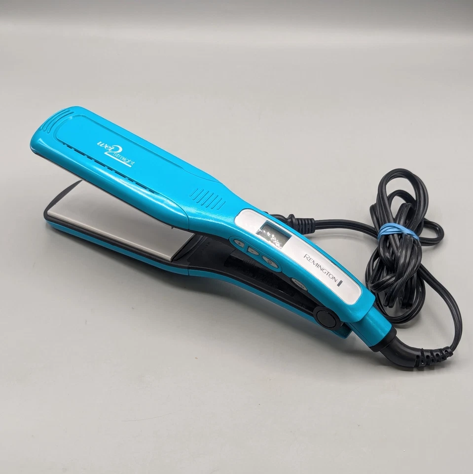 Plancha de pelo Remington Wet 2 recta 1,75" azul Foto 1 de 4