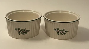 2er Set Spode England Christmas Tree Auflaufförmchen Ofen zu Tisch Soufflé Geschirr - Bild 1 von 7