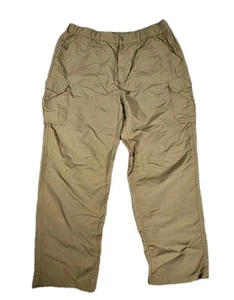 REI Nylon Lightweight cargo hiking pant mens olive green size XL 32 Inseam - Picture 1 of 10