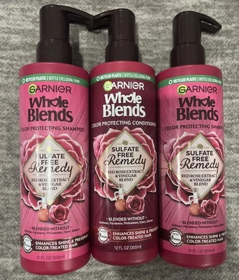 Champú protector de color Garnier Whole Blends 12 oz ~ paquete de 2 Foto 1 de 4