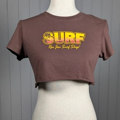 Vintage 90s/Y2K Ron Jon Surf Shop Short Sleeve Micro Crop Top T-Shirt Medium - Image 1 of 4